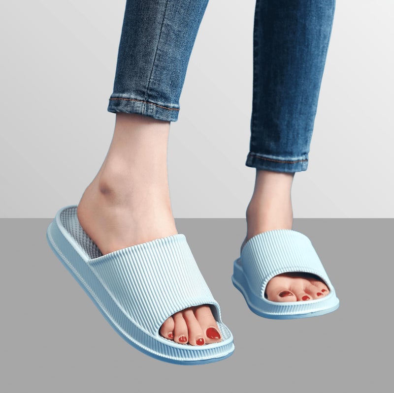 Crazy Lady Cloud Slippers for Women and Men Indoor & Outdoor Pillow Slippers Non Slip Quick Drying Shower Slides Bathroom Sandals Light Weight EVA Platform Environmental Friendly Casual Shoes, - Image 3